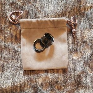 Set of size 5/8" metal tunnel gauges